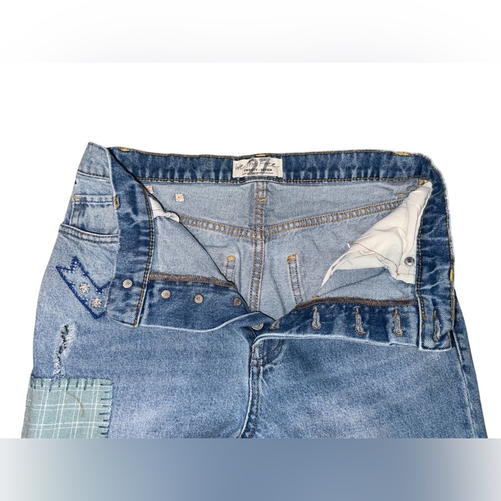 Free People Steinbeck Patched Straight-Leg Jeans size 27 - Picture 4 of 11